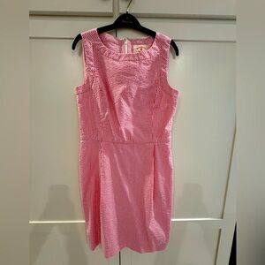 Brooks Brothers Red Fleece seersucker pink dress